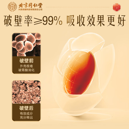 同仁堂（TRT）有机破壁灵芝孢子粉礼盒128g增强免疫力术后修复探病端午节礼物