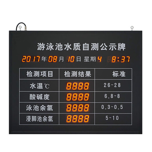 
Shantoulin Village Customized Swimming Pool Pavilion LED Electronic Kanban Water Quality Brand PH Value Residual Chlorine ORP Collection Data Inspection (Style Nine) Remote Control Edit-15051