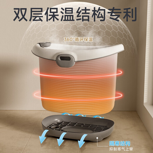 Kaimiao Kaaimool Children's Bath Bucket Bath Bucket Bath Bucket Bath Bucket Bath Bucket Swimming can sit on the big bath Bucket Debang Home Ash + Shower + Zhuanzhuan Le Gift Pack