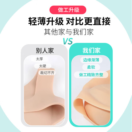 Angdie Angdie back hollow breathable fake breast silicone prosthetic breast silk cotton filled lightweight fake breast silicone-butterfly hollow-B cup-feeling good