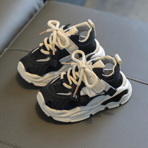 Ziwuqian's new baby sports sandals, summer girls' net shoes, soft soles for 1-3-year-old infants and toddlers, pink, size 21/inner length 13.5CM