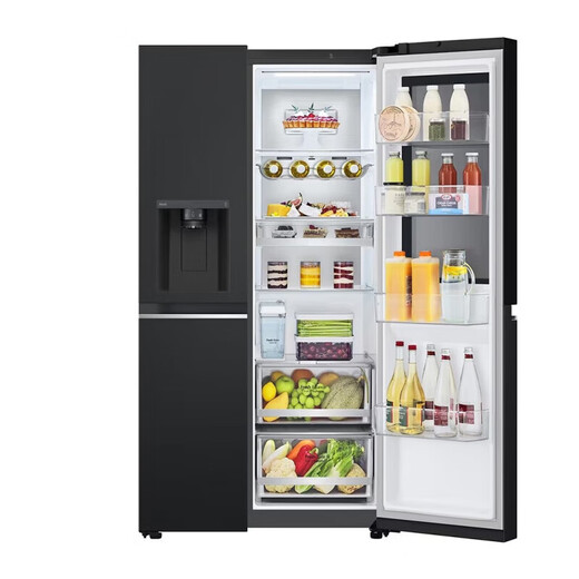 LG635L Doppeltertür Kühlschrank Automatische Eismaschine Perspektive Fenster mit luftgekühltem frostfreien Energiesparfrequenzumbau Haushalt Großkapazität 87D [Perspektive Fenstereismaschine] Schwarz S653Mep87d