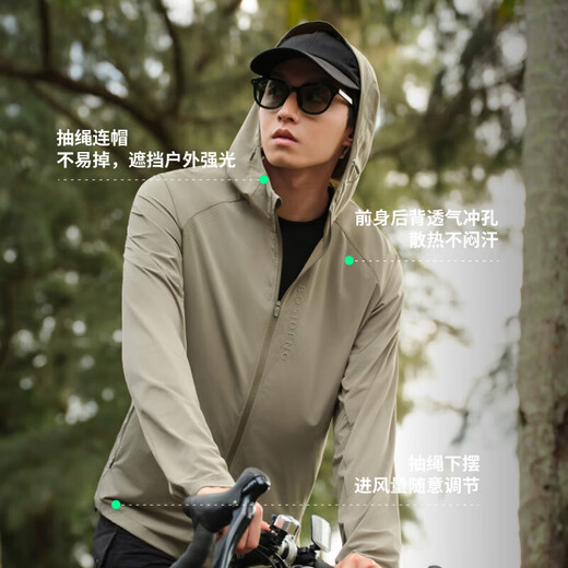 Bosideng National Standard Sun Protection Clothing Men's Cool Double Breathable Fishing Clothing High Power UV Protection Father's Day Gift Jacket