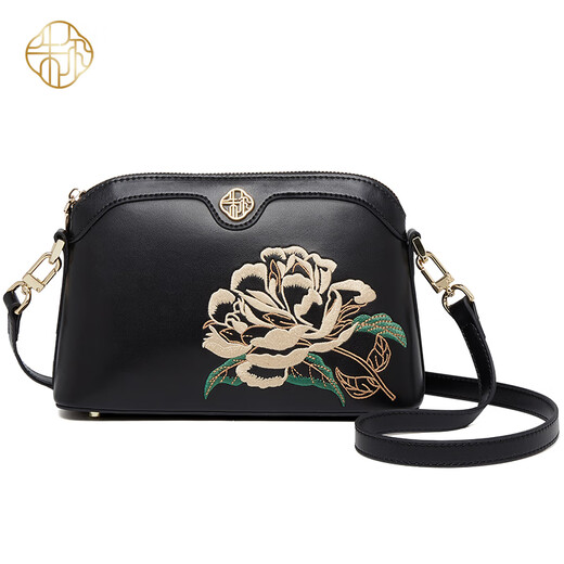Juer bag women's bag new Chinese style mother bag cowhide middle-aged women's bag embroidered crossbody bag birthday gift for women