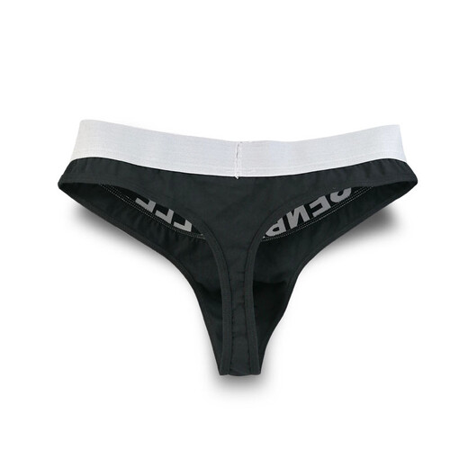 ROSELEX confidential delivery men's thong cotton simple t-pants seamless sexy low waist U convex large bag M black