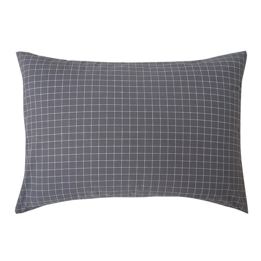 大枕头套50x80枕套水洗棉70 90 48x74 45x75加大号枕套单只 米色格纹信封式一只 50cmx80cm