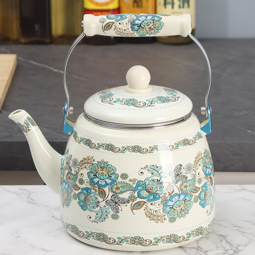 Oulijia enamel kettle large capacity teapot kettle boiling medicine pot milk tea pot flat bottom pot induction cooker gas universal with filter - Fanhua 3.3L