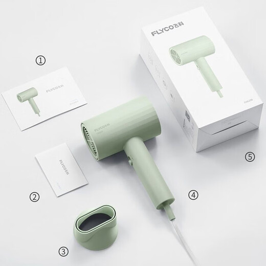 
FLYCO hair dryer home dormitory high power hot and cold negative ion hair care portable quick-drying hair dryer for students hotel hair dryer hair dryer holiday gift recommendation Feike FH6296 1800W without negative ions + cloth bag