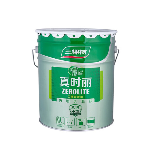 Three Trees Paint Zhenshili interior wall water-based latex paint self-brushing wall paint indoor wall paint white household paint renovation wall paint white 24kg