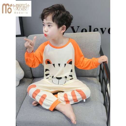 
Modal children's one-piece pajamas summer baby boy air conditioning suit summer thin boy modal sleeping bag anti-kick spring and autumn