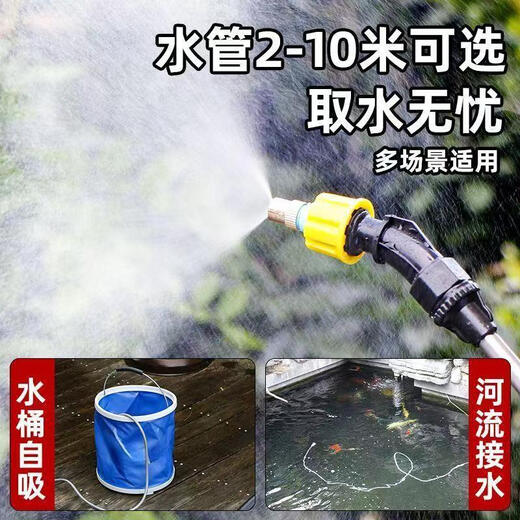 Portable sprayer for spraying pesticides, fully automatic electric retractable spray gun for watering flowers, rechargeable disinfection, new sprayer, 2800mA gravity filter + 2m water pipe