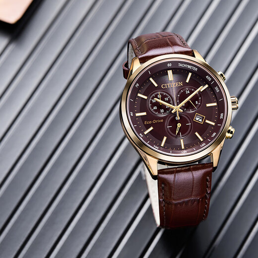 Citizen Japanese and Korean watch light kinetic energy date display calfskin strap classic business chronograph men's watch AT2573-07X AT2573-07X