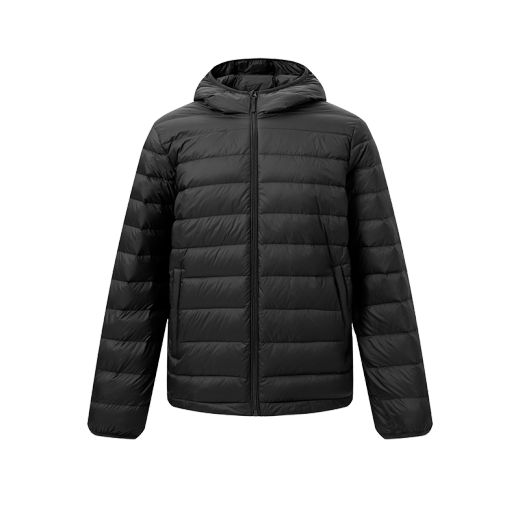 [Pre-sale] NetEase carefully selects men's light down jacket hooded*quiet black M:170/88A