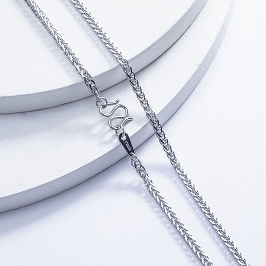 Zhaoliang platinum necklace women's model Pt950 women's platinum necklace Chopin chain simple and versatile platinum chain gift 5.31 grams long 18 inches