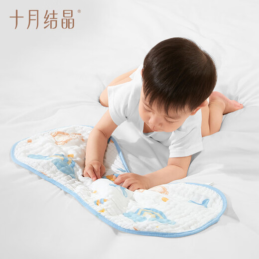 October crystal baby burp towel gauze towel spit towel baby feeding towel baby flat pillow burp pad sling 2 pieces Little Bear