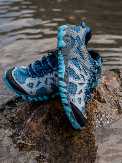 Merrell ALLOUTBLAZE men's and women's wading shoes, breathable, non-slip, quick-drying outdoor sports shoes, black and red 38, it is recommended to take one size smaller