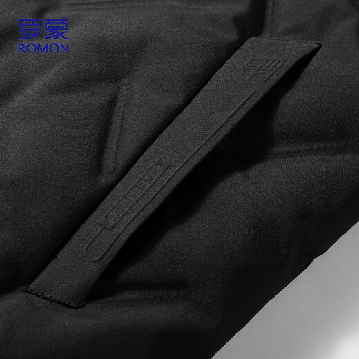 ROMON cotton-padded jacket for men, winter business baseball uniform, warm and versatile cotton-padded jacket, dad jacket, cotton-padded jacket for men, 882 black 3XL