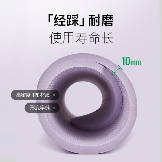 Keep round rope-free skipping rope shock absorbing pad soundproofing household indoor fitness sports anti-slip small floor mat Xiangtao purple 6mm