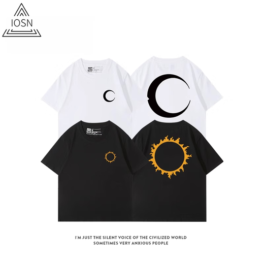 Iosn King of Fighters KOF Anime Kurzärärmelte T-Shirt Street Fighter Yagami Kusaki Kyoko Arcade Game cos 2d periphere Kleidung Kurzärärmelte-a12808-Front Brustmarke Rückenblack S 160-165cm/90-110jin [Jin Equals 0,5 kg] kg]
