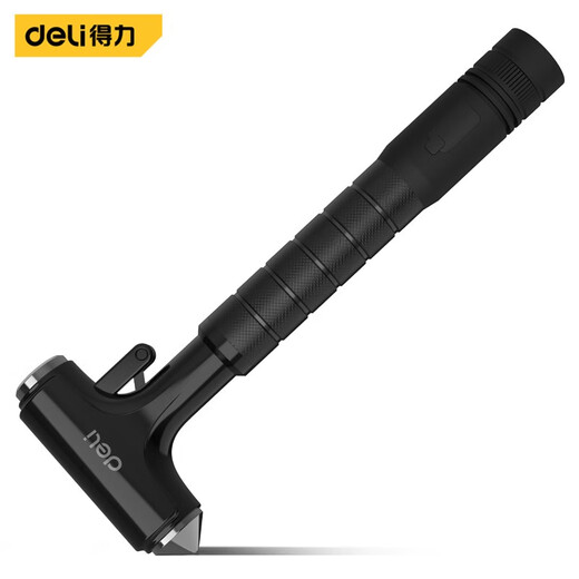 Deli (deli) window-breaking artifact car safety hammer car-mounted escape hammer one-second window-breaking device emergency life-saving hammer supreme four-in-one flashlight + window breaking + flat hammer + cutter