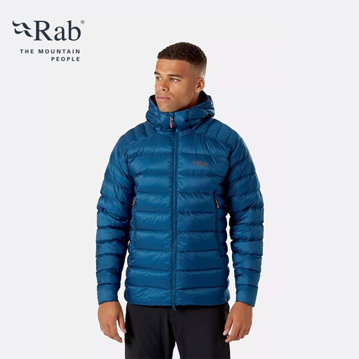 Rab Out of Stock Men's 800 Canopy European Goose Down Down Jacket Hooded Warm and Breathable 523g QDN-85 Carbon Black QDN-85 L