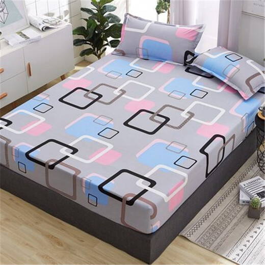 Fitted sheet single piece Simmons protective cover non-slip bedspread bed cover mattress cover brown cushion Caiyun 180cmX200cm single fitted sheet