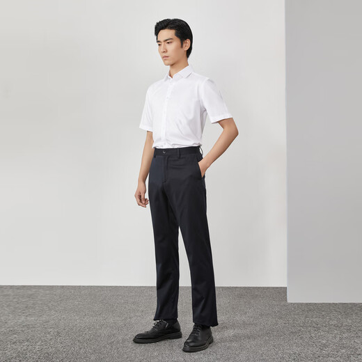 雅戈尔（YOUNGOR）衬衫男士春夏青年男短袖衬衫商场同款 本白素色YSDP190005BFY 40