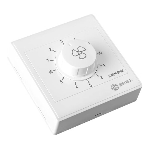 International Electrician Ceiling Fan Speed Controller Speed Switch Universal Control Ceiling Fan Electric Fan Type 86 Speed Control Switch Surface Mounted 500W-Fifth Gear (Band)