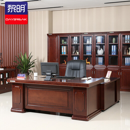 Liming JTH-34 desk painted solid wood veneer boss desk manager desk 2 meters desk 200*100*76cm