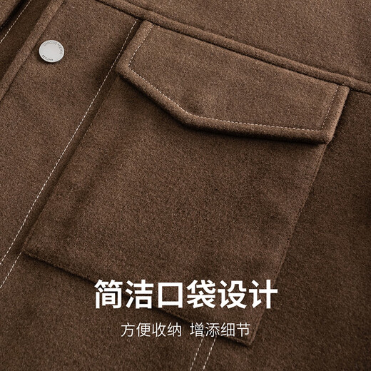 Tanzen mit Wölfen [Baumwolle] Wolle im britischen Stil warme dicke Jacke winddes Herrenjacke 701 Khaki 170