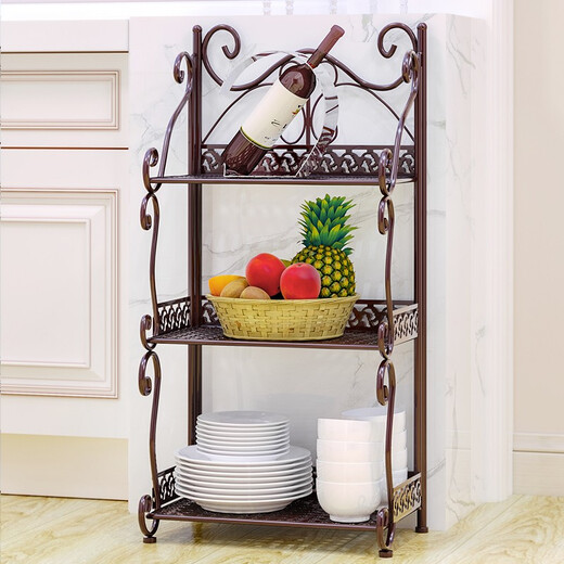 Rack de rangement solno en fer forgé en fer pliant de rangement de salle de bain rack de rangement de salle de bain étalon de salle de bain dortoir salon multicouche étagère de toilette de rangement de rangement de rangement de rangement de rangement de rangement z673 gold z673