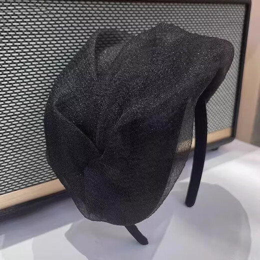 Bai Shilin high-end French fashion women's half-hat headband for women breathable white hair cover artifact going out women's high-end headband headwear black