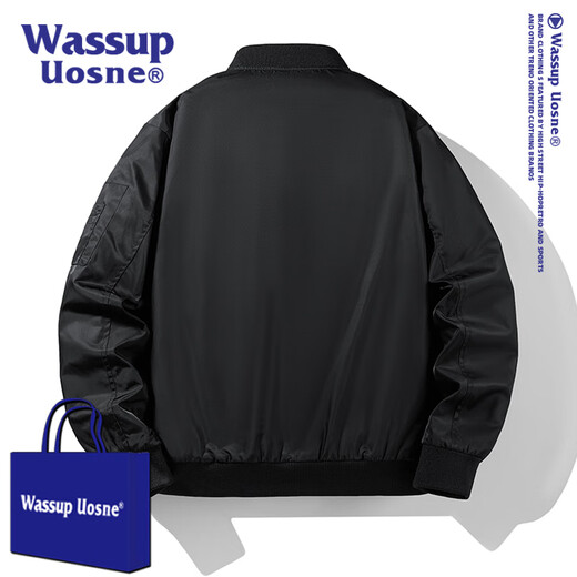 WASSUP UOSNE trendy brand ma1 bomber jacket for men and women American retro casual jacket spring and autumn loose baseball uniform for men 2029J military green (spring and autumn) 2XL (recommended 160-180Jin Jin equals 0.5 kg)