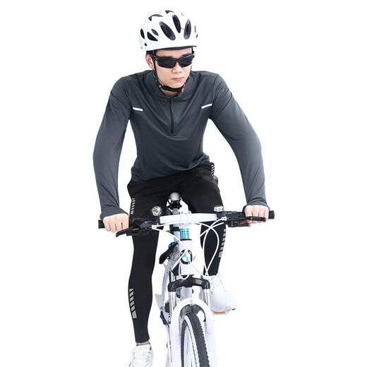 Allen Burton Cycling-Anzug Herbst und Winter langärmelte langärmelische Kleidung für Sportswear Mountain Bike Road Motorrad-Fahrradkleidung mit dreiteiliger Grau [Morgenjoggen, Fitnesstraining] 2xl [160-180jin [Jin gleich 0,5 kg]]