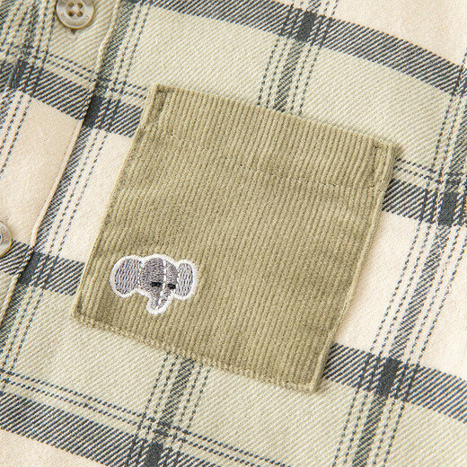 DAVE&BELLA velvet boys' shirts, fashionable children's tops, children's clothes, baby boy's shirts, autumn and winter new children's clothing, gray green, in stock, 120 cm (recommended height 110-120cm)