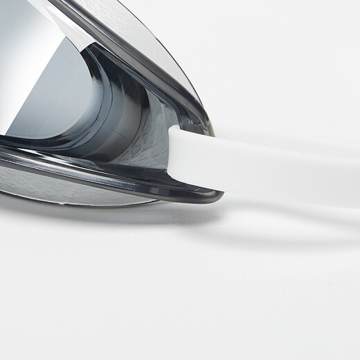 Speedo adult swimming goggles, high-definition anti-fog, soft and comfortable one-piece wide-view swimming goggles, unisex eye protection, white/grey (uncoated), one size fits all