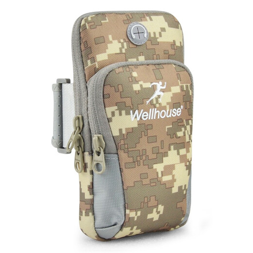 WELLHOUSE arm bag mobile phone bag running bag men and women outdoor sports arm cover cycling wrist bag military green L