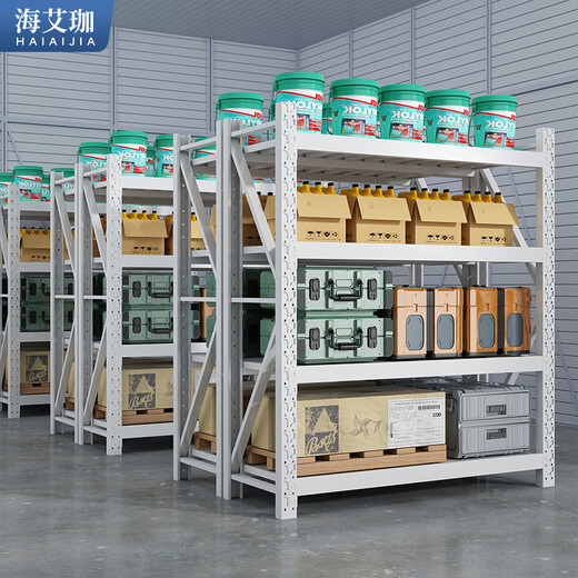 Haiaijia storage shelves multi-layer supermarket storage racks warehouse heavy-duty iron shelves 200*60*200cm load-bearing 280kg/layer