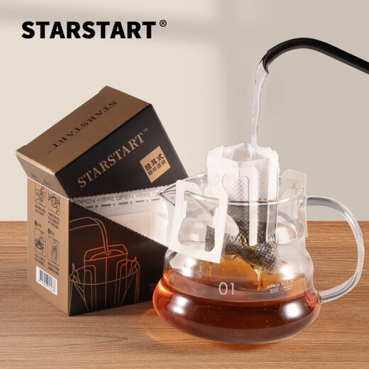 STAR-START ear-hanging hand-brewed coffee filter paper funnel coffee filter paper filter bag hanging ear filter paper (50 pieces for beginners to try) shoot 3 shots 4