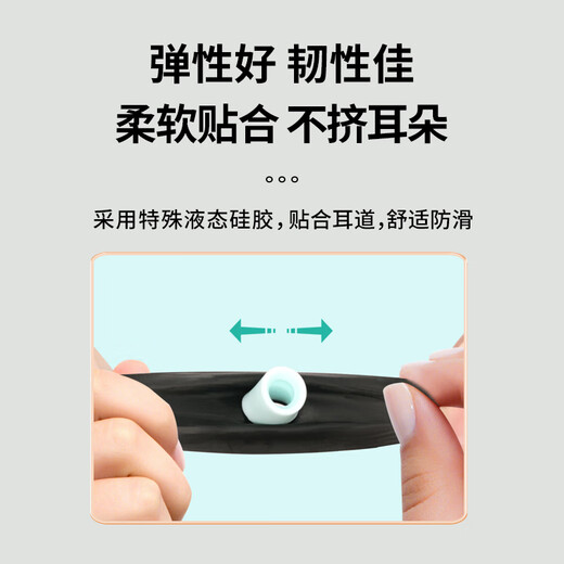 Masentek 耳机耳帽塞套头哥伦比亚 适用于索SO XBA森海塞尔魔声系列蓝牙尼NY 防滑掉替换硅胶配件 黑小2对