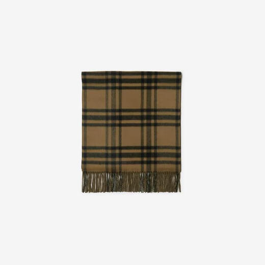 博柏利（BURBERRY）【新品】围巾男女 双面两用格纹羊绒围巾