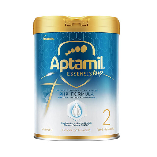 Aptamil Miracle White Canned Moderately Hydrolyzed Hypoallergenic Probiotics for Larger Infants Milk Powder 2 Stages 6-12 Months 900g