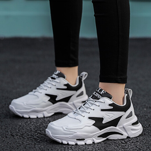 
Hanchen youth sports shoes big boys shoes autumn and winter plus velvet warm junior high school boys cotton shoes casual running shoes 9928 white (leather waterproof) 38