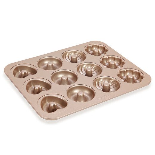 Xuechu Cake Mold, 12-Connect 4-Flower Donut Mold, Butter Rice Cake Mold, Bread Baking Pan Tools