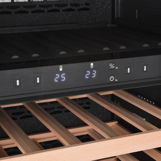 EREMITE external door panel embedded red wine cabinet constant temperature wine cabinet cold drink tea refrigerator frost-free air-cooled cold drink tea cabinet fresh cabinet Embraco frequency conversion embedded wine cabinet dual temperature/external door/voice-controlled electric door opening 101 bottles