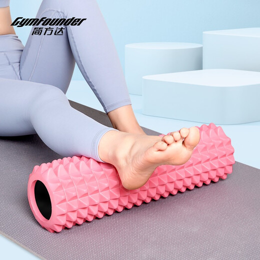 JOINFIT Wolf tooth foam roller muscle relaxation massage roller fitness training yoga column mace pink hollow style/hardness 70