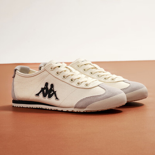 Chaussures pour hommes consécutives Kappa, chaussures de formation de De l'En, chaussures de toile rétro basses 2025 pour hommes, Sports respirants et chaussures de planche décontractées, blanc / noir 42 (260 mm)