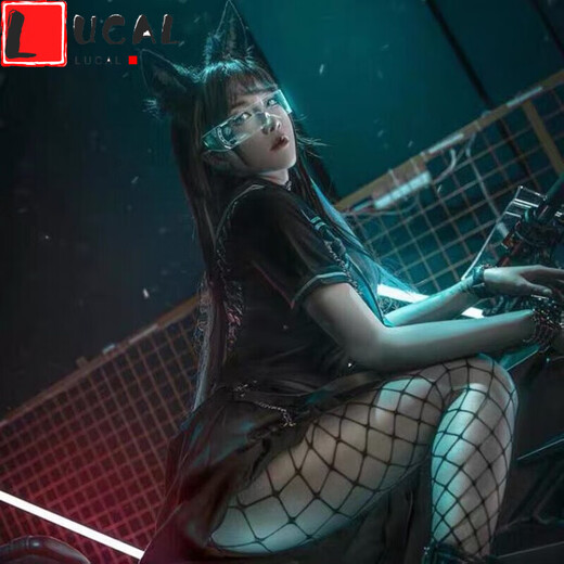 LUCALY's new Internet celebrity sunglasses, technology-sense luminous glasses, disco and Douyin female cyberpunk atmosphere props, luxurious and colorful (can be controlled), two batteries