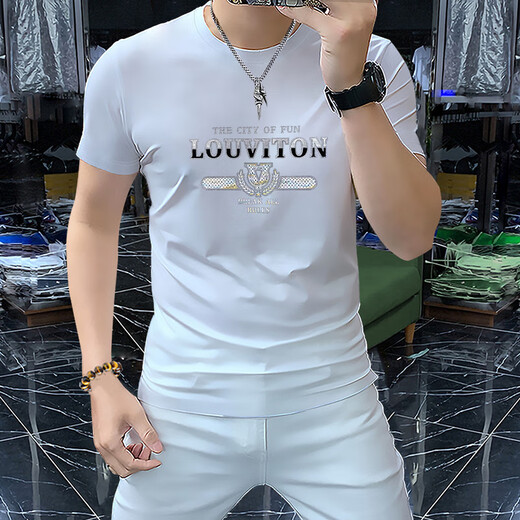 COOQI 2024 Camiseta de manga corta Coda de manga corta Double algodón de algodón de algodón de manga de manga de algodón y americano de moda