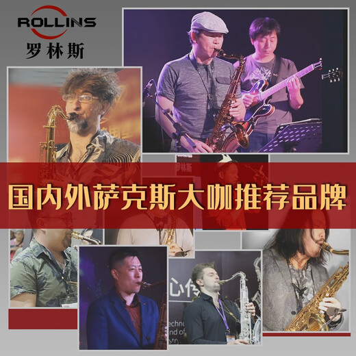 卡洛兰（karlorly）大品牌萨克斯A1降e调中音萨克斯管乐器罗林斯零基础初学入门演奏 A1中音-金色款